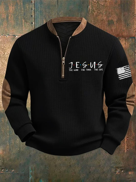 Men's  Jesus The Way The Truth The Life Print Sweatshirt