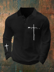 Men's It Is Finished Waffle Print Casual Top