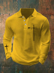 Men's It Is Finished Waffle Print Casual Top