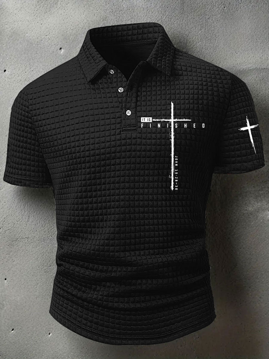 Men's It Is Finished Printed Casual Top