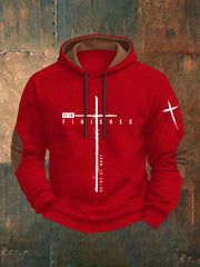 Men's It Is Finished Printed Casual Hoodie