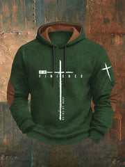 Men's It Is Finished Printed Casual Hoodie