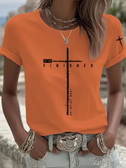 Women's It Is Finished Printed Casual T-shirt