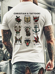 Men's Tattoo-Inspired Christian Short-sleeved T-shirt