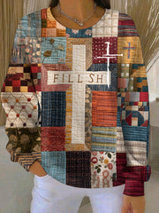 Women's Faith Art Printed  Coat