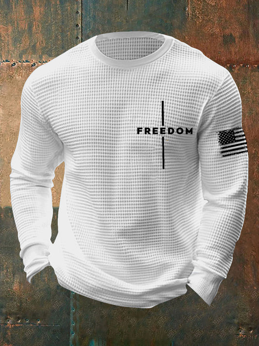 Men's Freedom Cross Waffle Long Sleeve T-Shirt