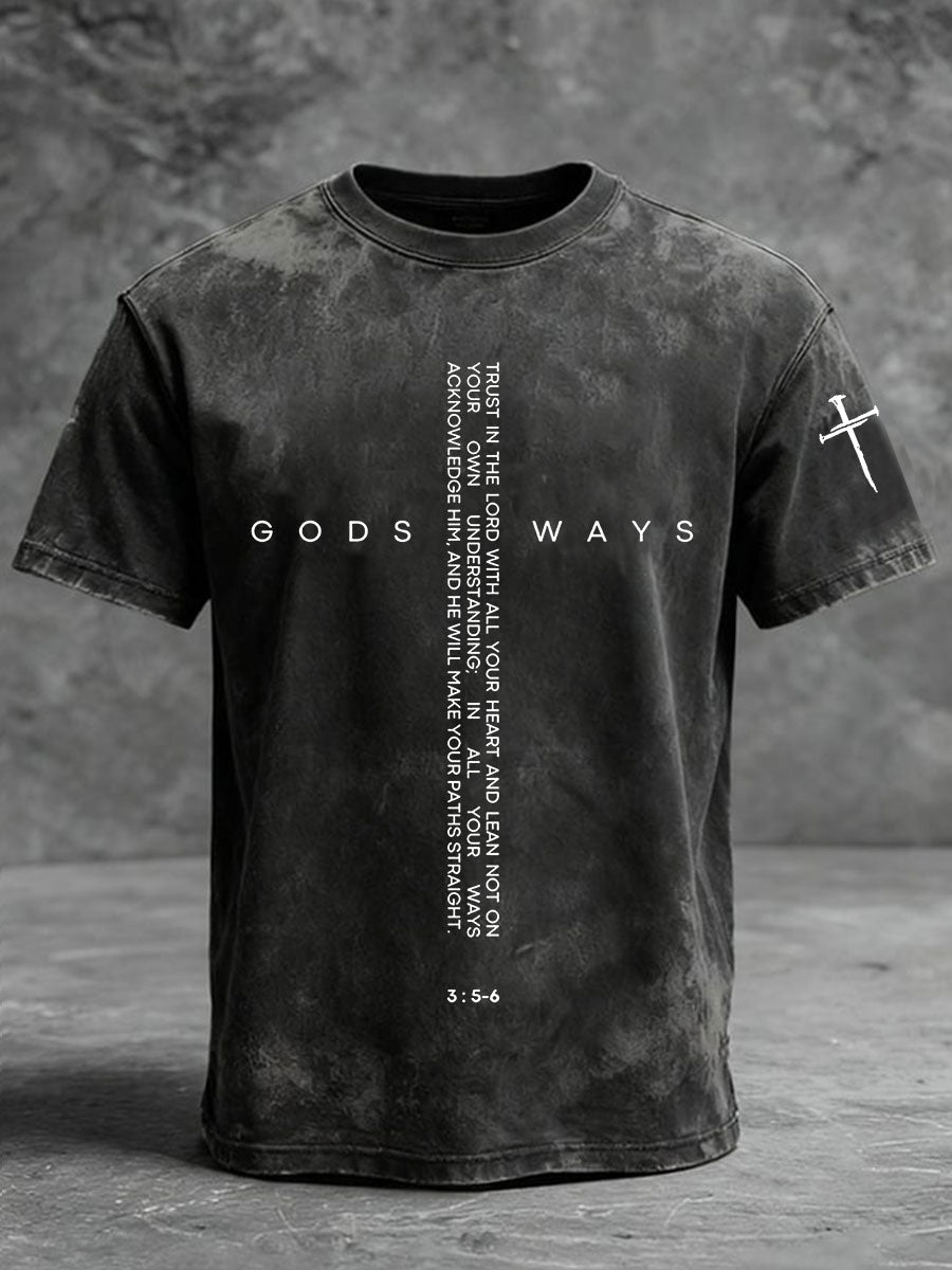 Men's God Way Cross Short Sleeves T-shirt