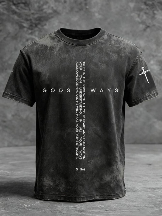Men's God Way Cross Short Sleeves T-shirt