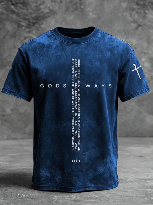 Men's God Way Cross Short Sleeves T-shirt