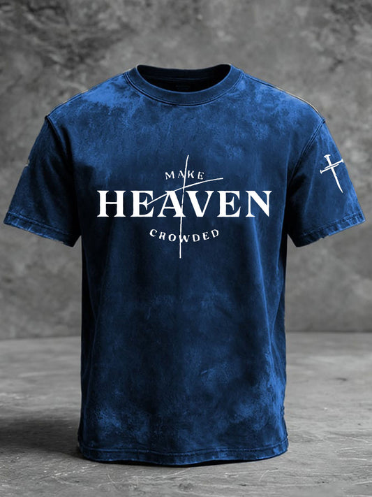Men's Make Heaven Crowded Cross Short Sleeves T-shirt