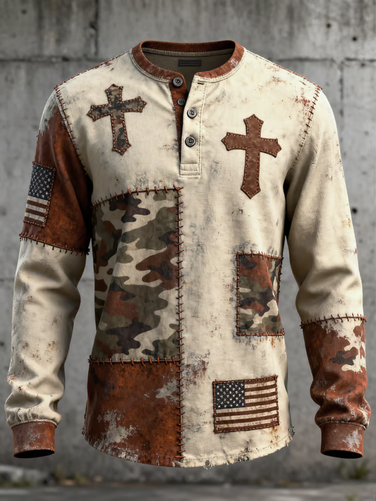 Men's faith print Long Sleeve T-Shirt