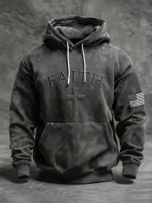 Men's Faith Cross Casual Hoodie