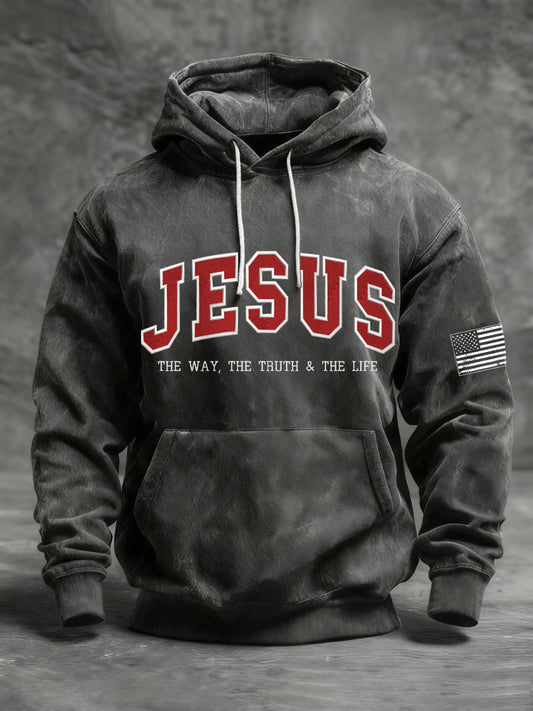 Men's Jesus The Way The Truth The Life Casual Hoodie