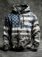 Men's Vintage Faith American Flag Hoodie