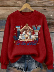 Women's Joy To The World Printed Casual Sweatshirt