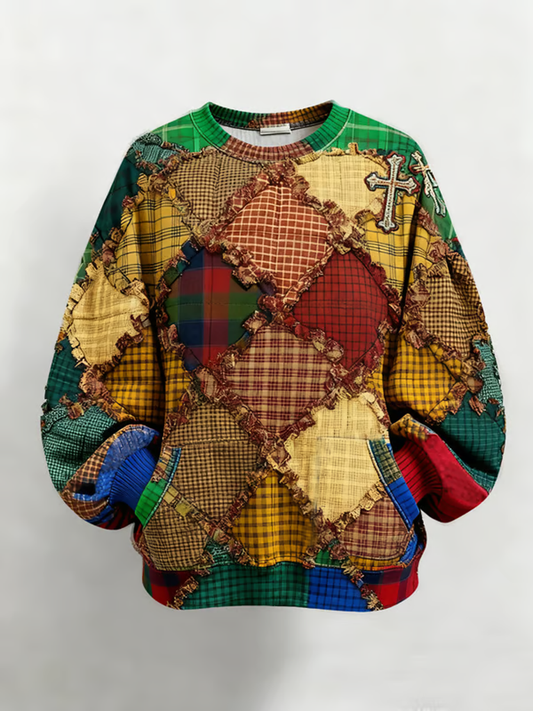 Women's Christmas combined with faith print  Regular Sweatshirt