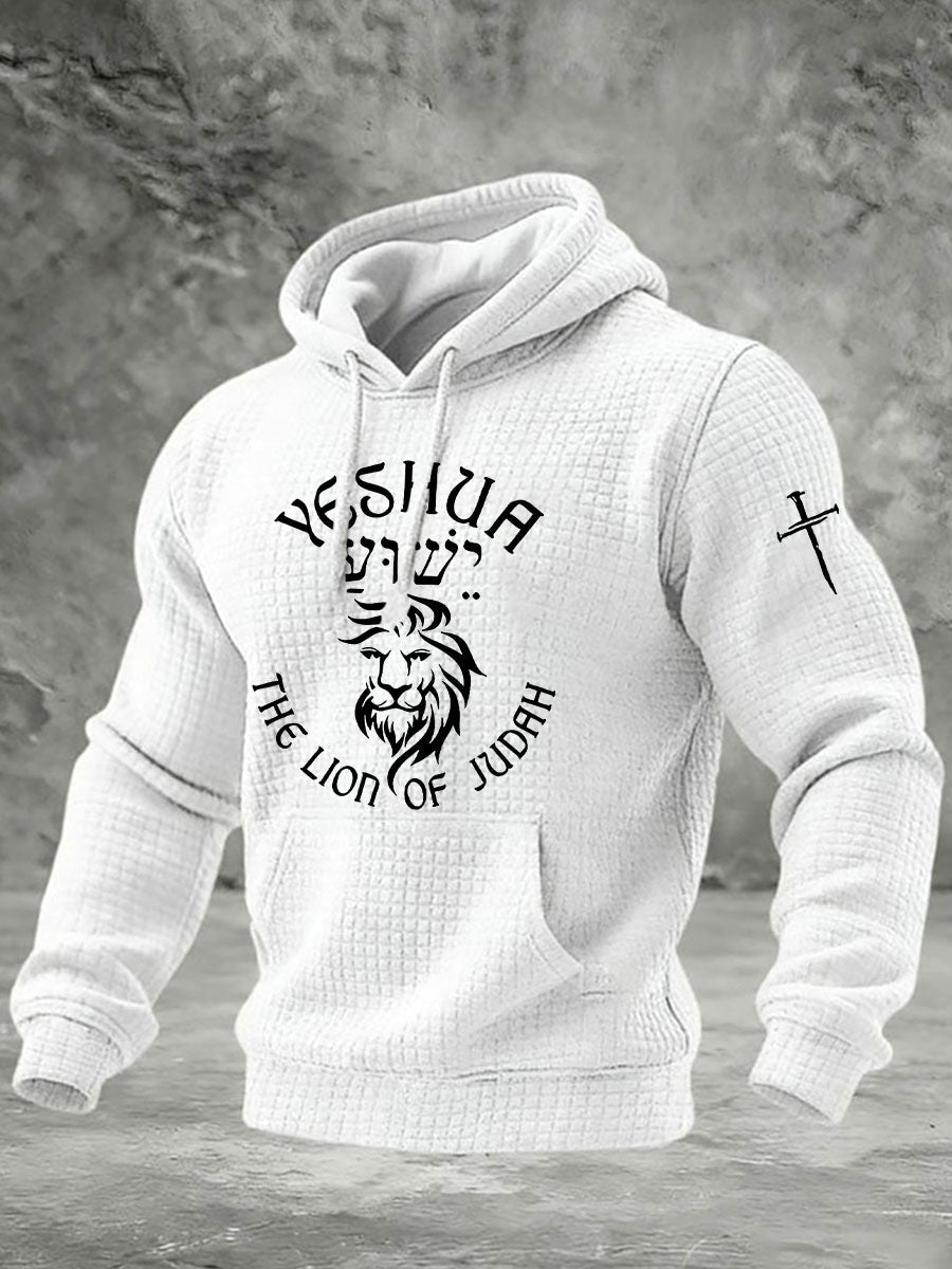 Men's Yeshua Waffle Print Hoodie