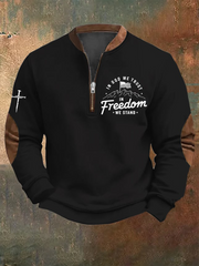 Men's In God We Trust In Freedom We Stand Sweatshirt
