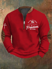 Men's In God We Trust In Freedom We Stand Sweatshirt
