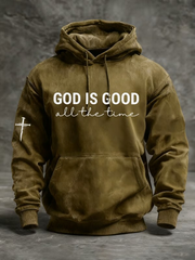 Men's God is Good All The Time Print Hoodie