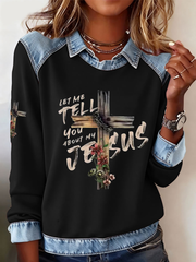 Women's Jesus Velvet Top