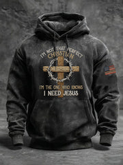 Men's I'm Not That Perfect I Need Jesus Hoodie