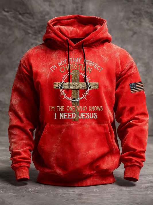 Men's I'm Not That Perfect I Need Jesus Hoodie
