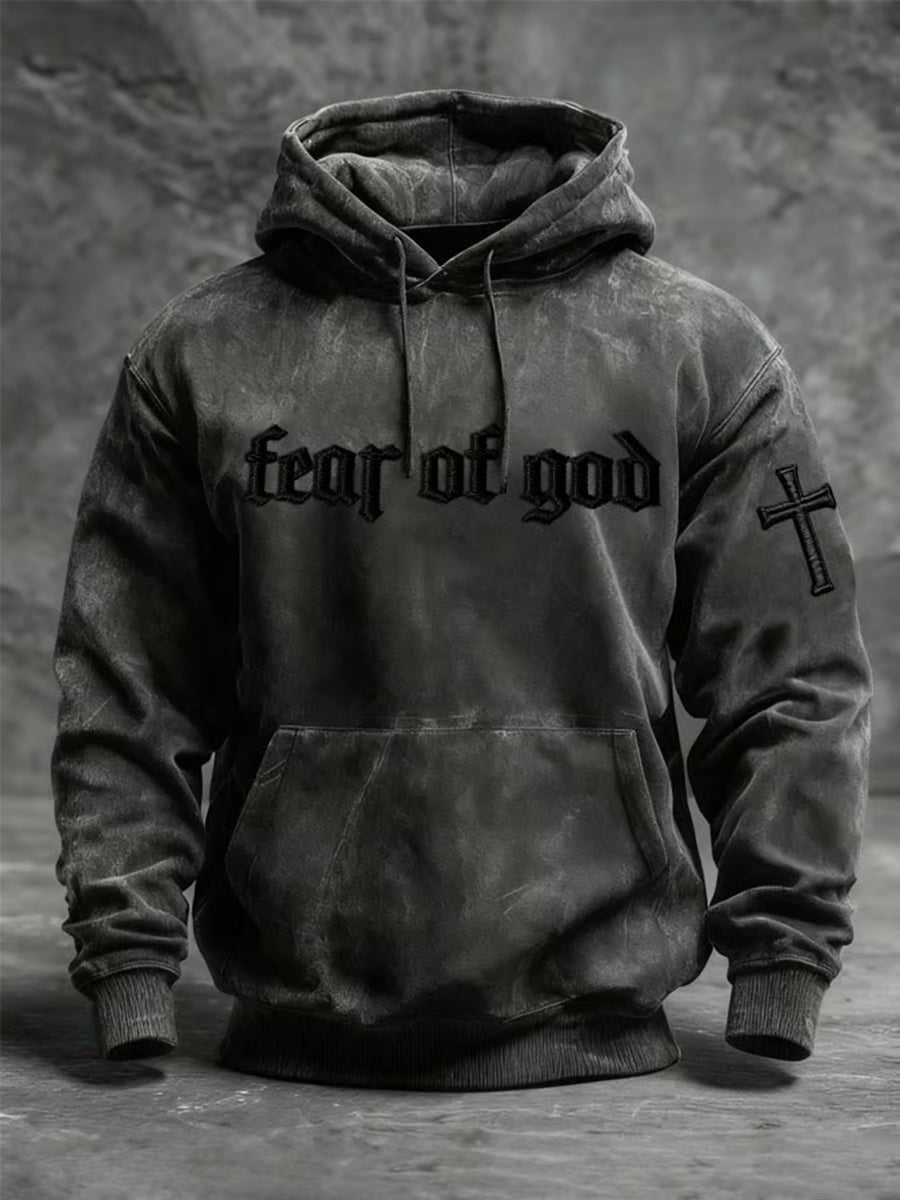 Men's Fear Of God Print Casual Hoodie