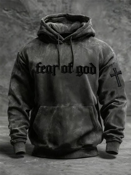 Men's Fear Of God Print Casual Hoodie