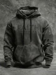 Men's Faith Printed Casual Hoodie