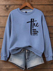 Women's I Am the Way, Truth, Life Faith Print Sweatshirt