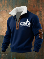 Men's Vintage Faith Print Casual Sweatshirt