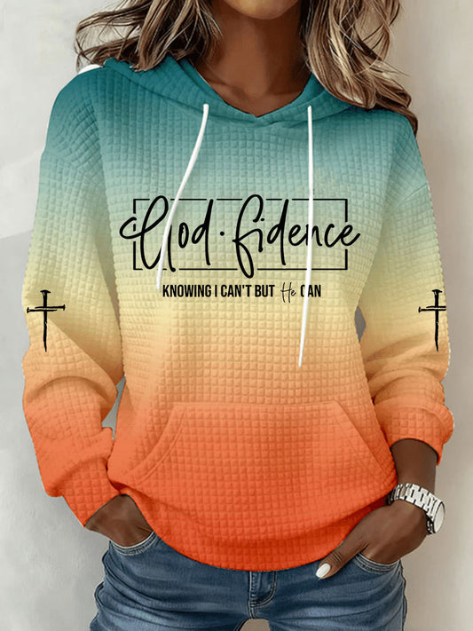 Women'sGod Fidence Hooded Sweatshirt