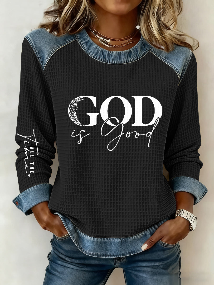 Women's God Is Good All The Time Casual Top