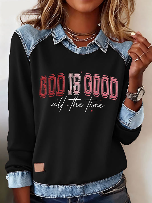 Women's God Is Good All The Time Casual Top