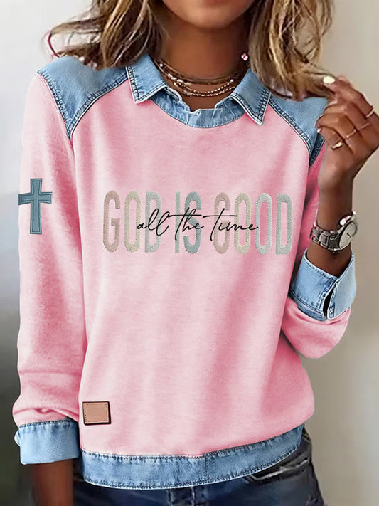 Women's God Is Good All The Time Casual Top