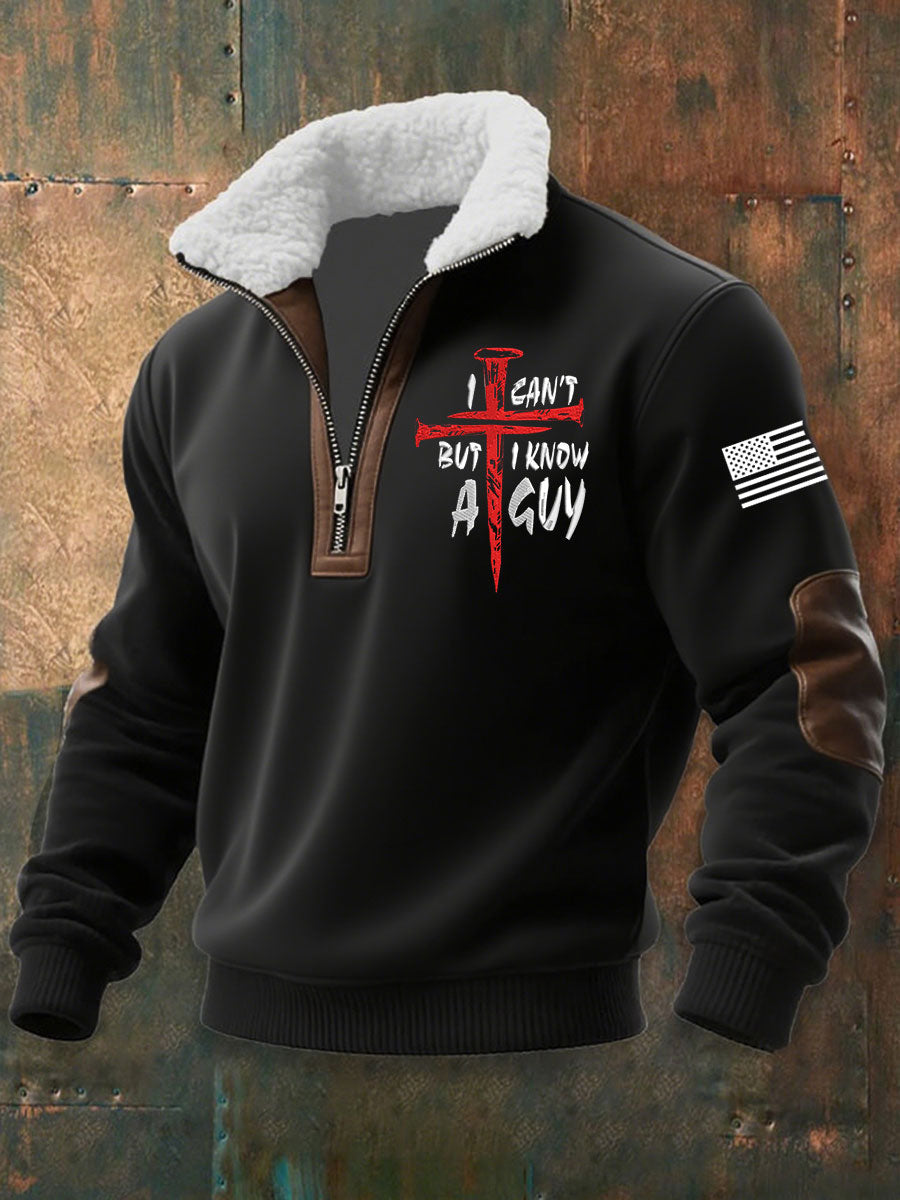 Men's I Can't But I Know A Guy Baggy Zip-up Hoodie