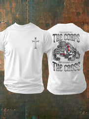 Men's Trained By The Corps Redeemed By The Cross Printed Casual T-shirt