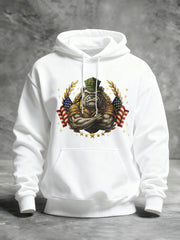 Men's Once A Marine By Duty Forever A Warrior Of Christ By Faith Printed Casual Hoodie