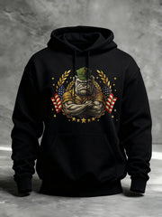 Men's Once A Marine By Duty Forever A Warrior Of Christ By Faith Printed Casual Hoodie