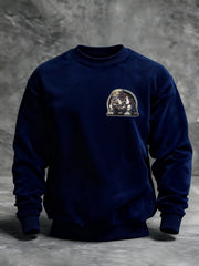 Men's Once A Marine By Duty Forever A Warrior Of Christ By Faith Printed Casual Sweatshirt