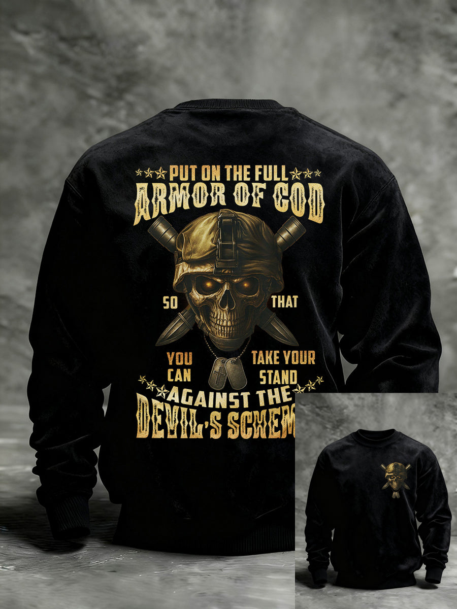 Men's Put On The Full Armor Of God Printed Casual Sweatshirt