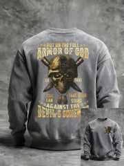 Men's Put On The Full Armor Of God Printed Casual Sweatshirt