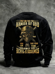 Men's Put On The Full Armor Of God Printed Casual Sweatshirt