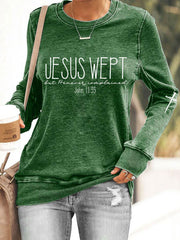 Women's Jesus Wept Polyester Waisted Sweatshirt