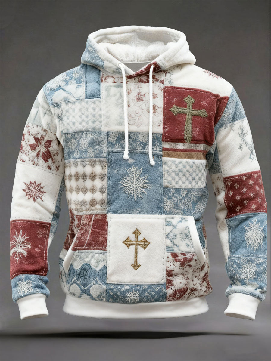 Men's Christmas Cross Print Casual Sweatshirt