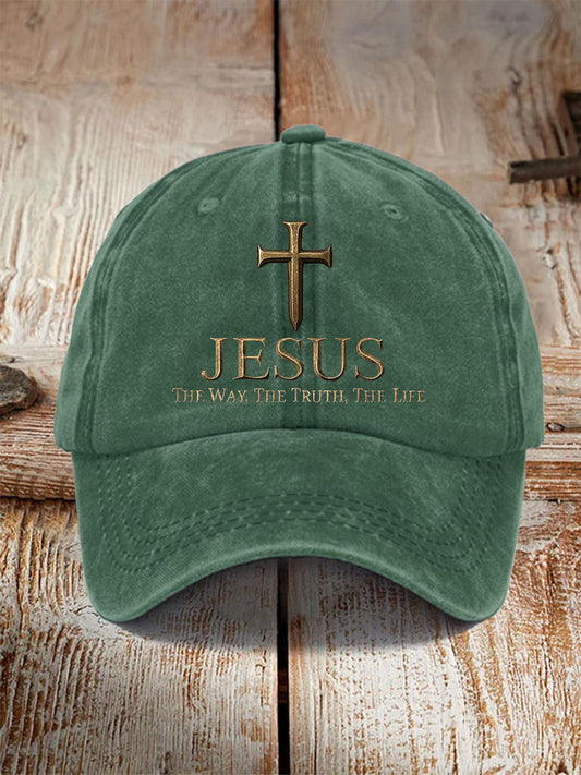 Unisex Jesus The Way The Truth The LifeCross Faith Print Hat