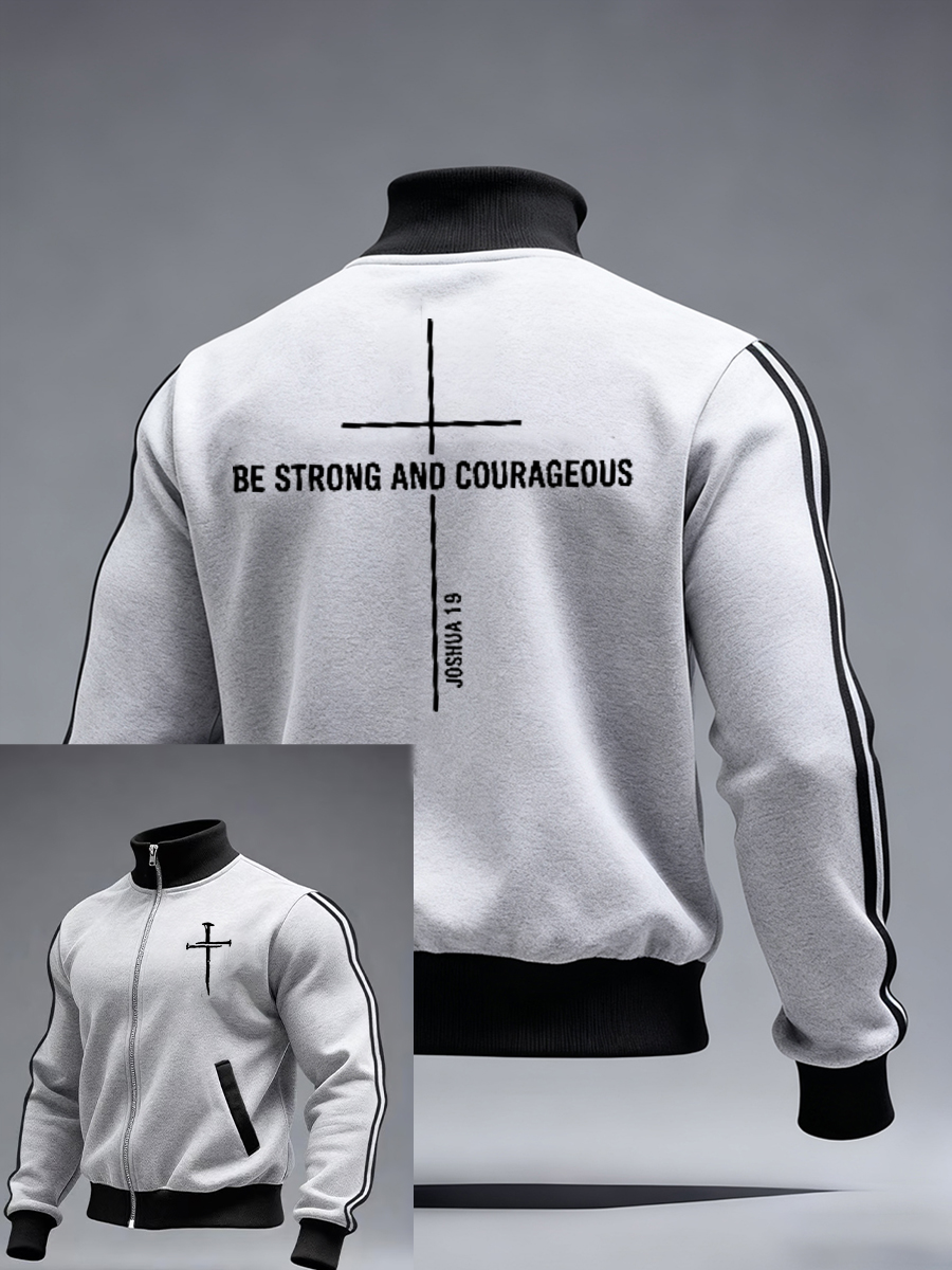 Men's Be Strong And Courageous Printed Top