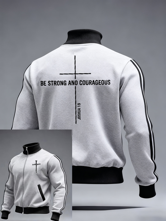 Men's Be Strong And Courageous Printed Top