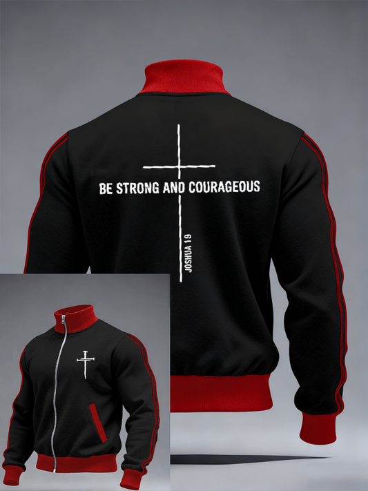 Men's Be Strong And Courageous Printed Top